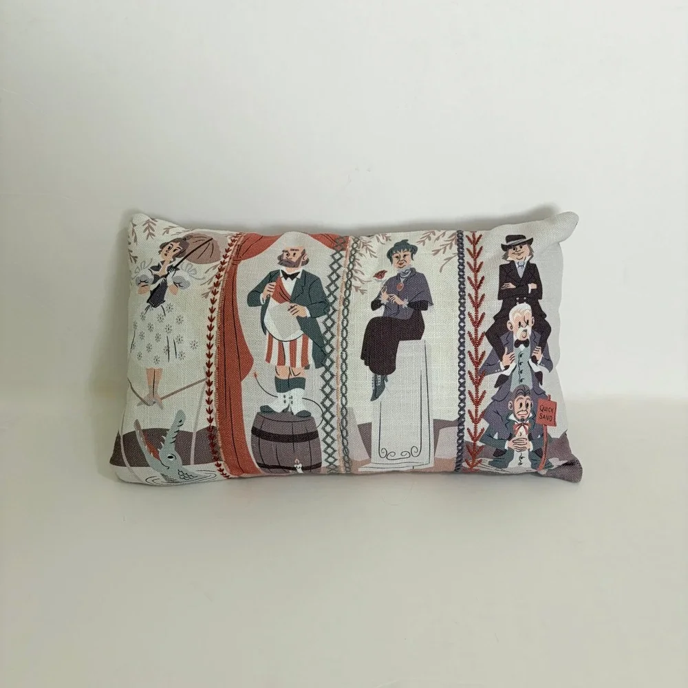 Disney's HAUNTED MANSION Decorative Pillow Disney Wallpaper Reversible Portraits